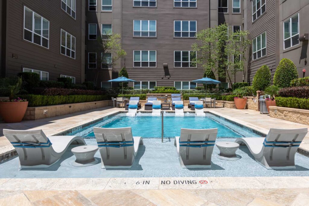 Caroline West Gray; one two bedroom pet friendly apartments for rent in Montrose Houston TX near Memorial Park Downtown Uptown